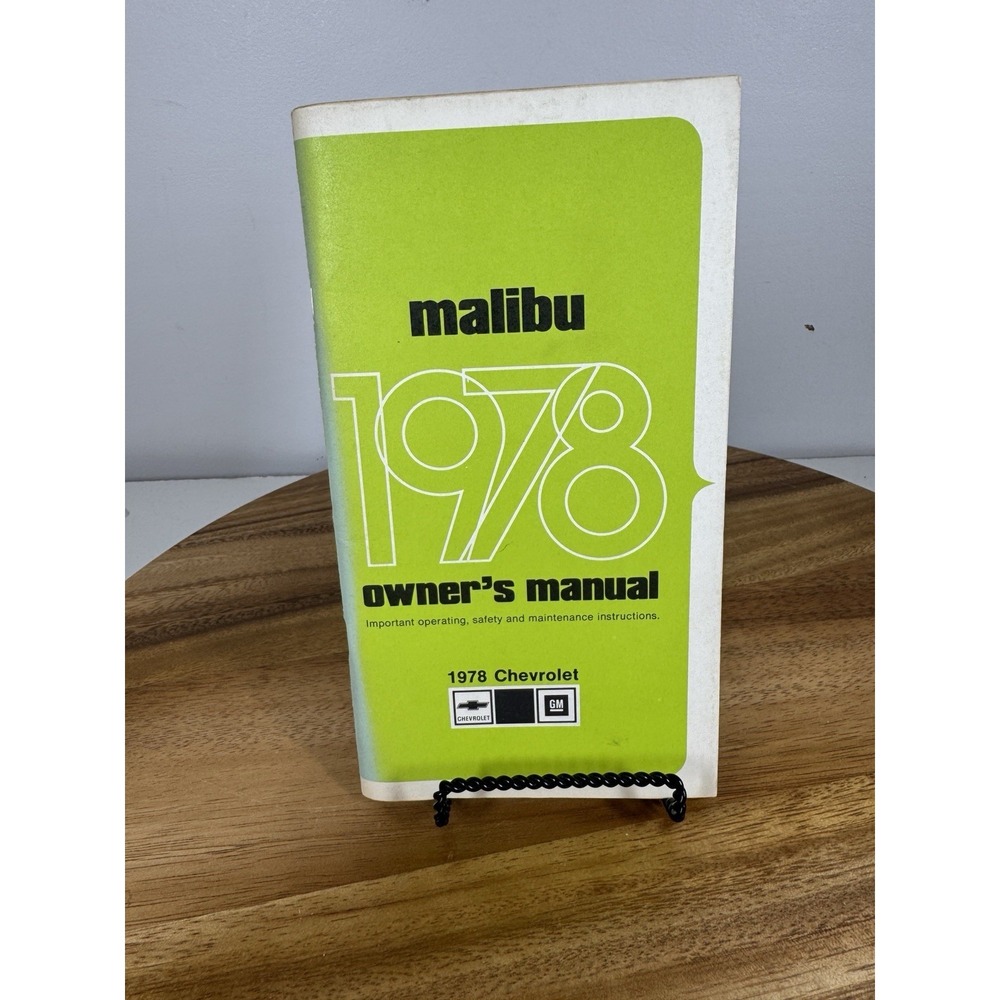 Vintage Original 1978 Chevrolet Chevy Malibu Owner's Manual 472953 B #F3-41